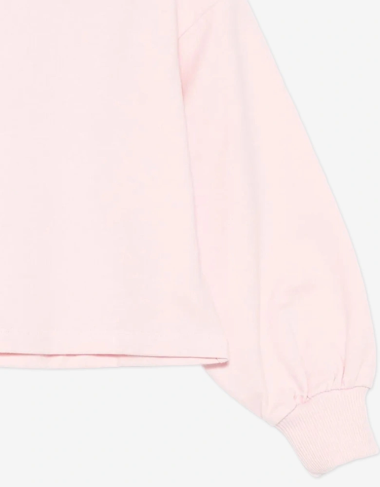 Girls Teddy Bear Logo Sweatshirt in Pink