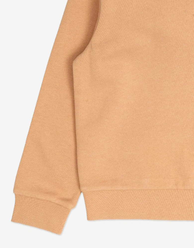 Girls Logo Hoodie in Beige