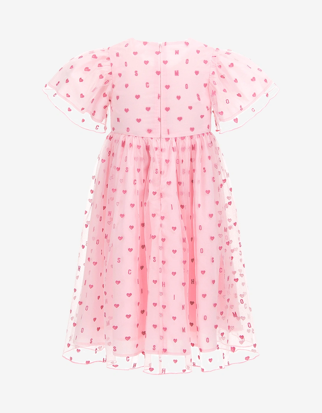 Girls Hearts Dress in Pink