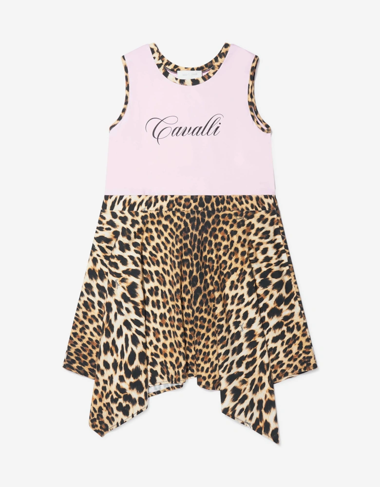 Girls Cotton Jersey Dress in Pink