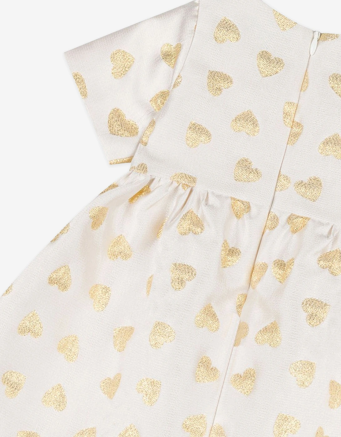 Baby Girls Hearts Dress in Ivory