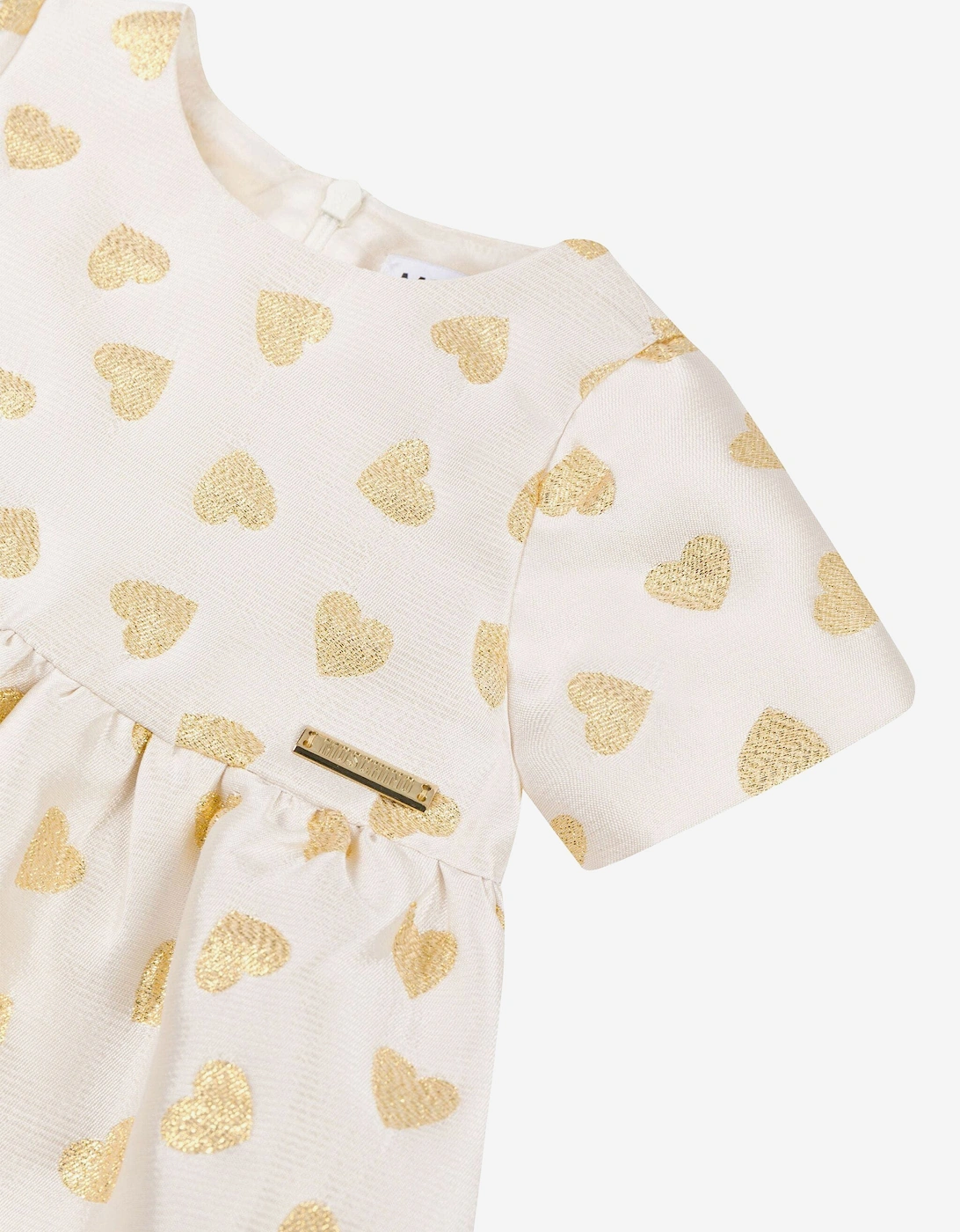 Baby Girls Hearts Dress in Ivory