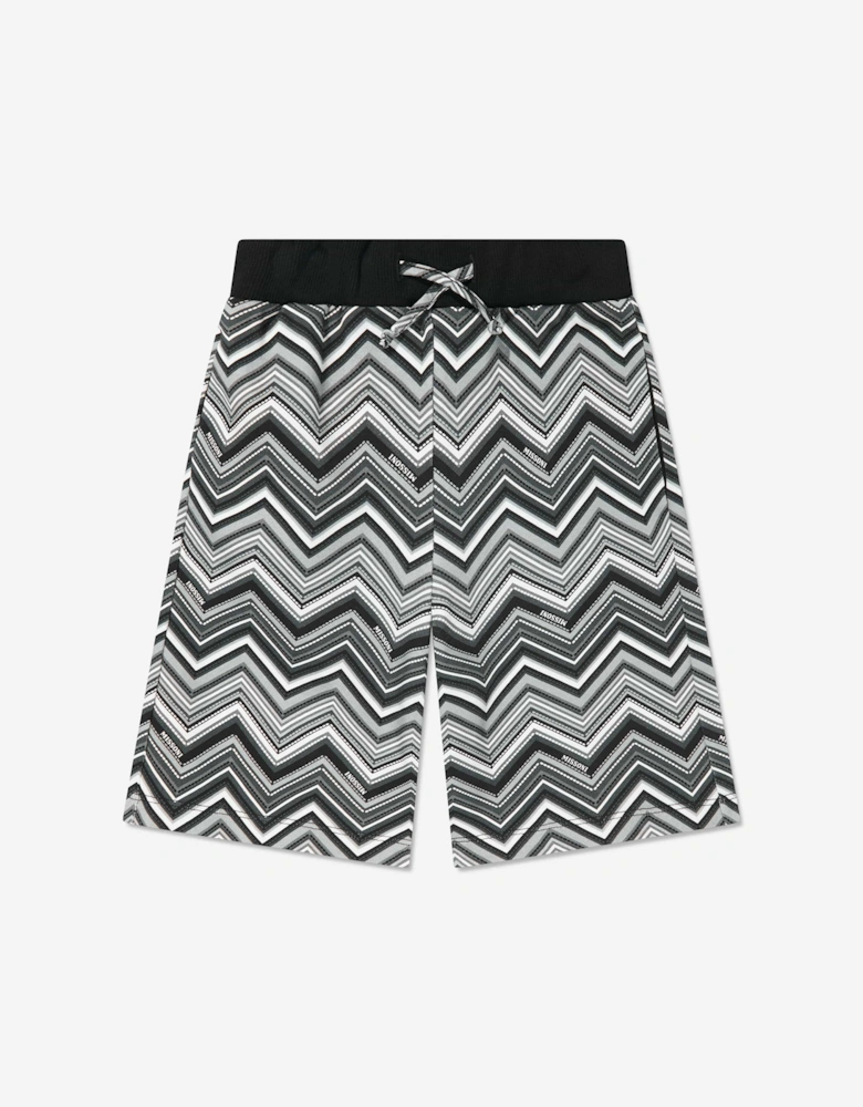 Boys Zigzag Shorts in Black