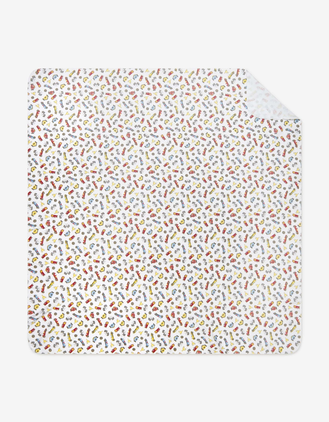 Baby Boys Grand Prix Swaddle Blanket in White, 5 of 4