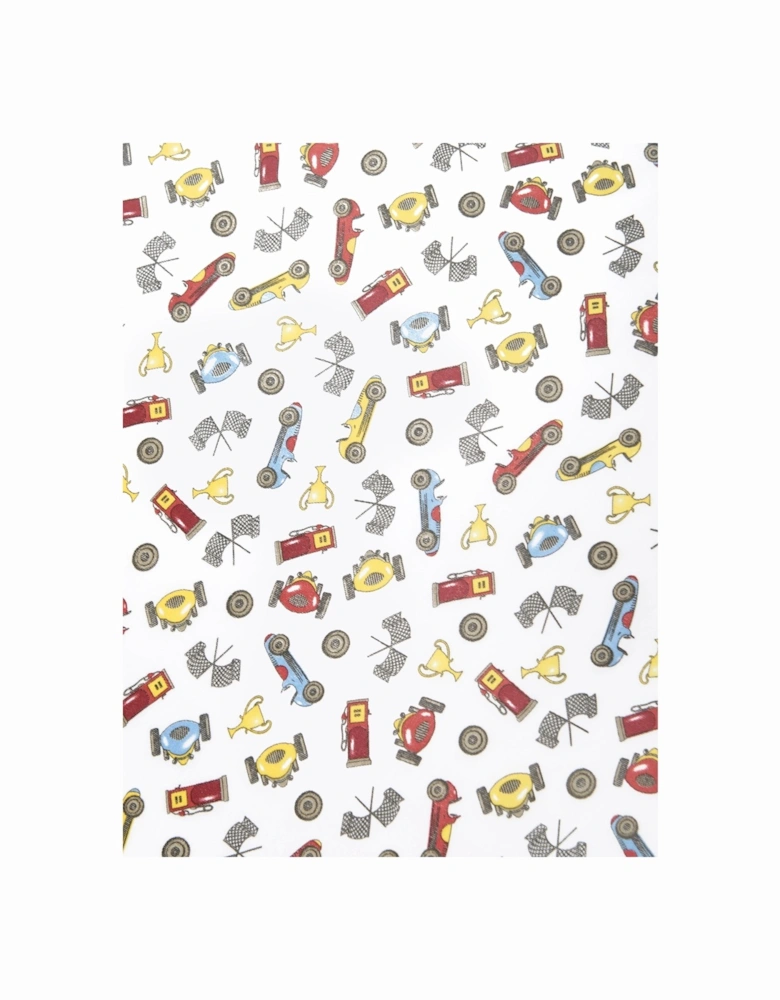 Baby Boys Grand Prix Swaddle Blanket in White