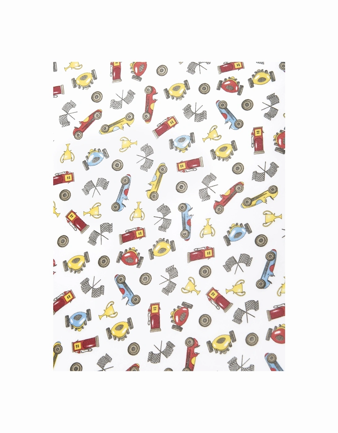 Baby Boys Grand Prix Swaddle Blanket in White