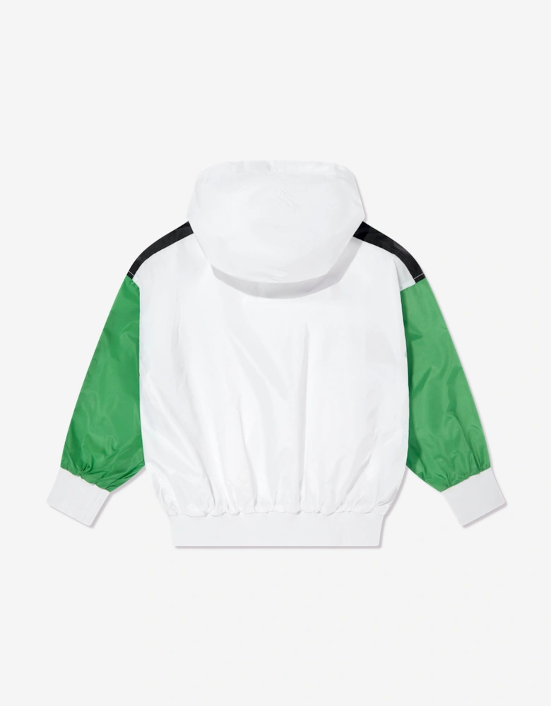 Kids Logo Zip Up Jacket in White