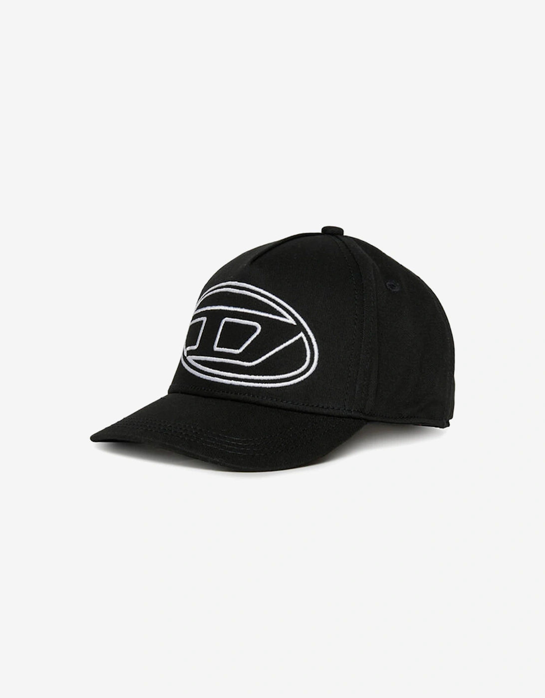 Boy's Diesel Boys Oval D Cap in Black - Size: 52 cm