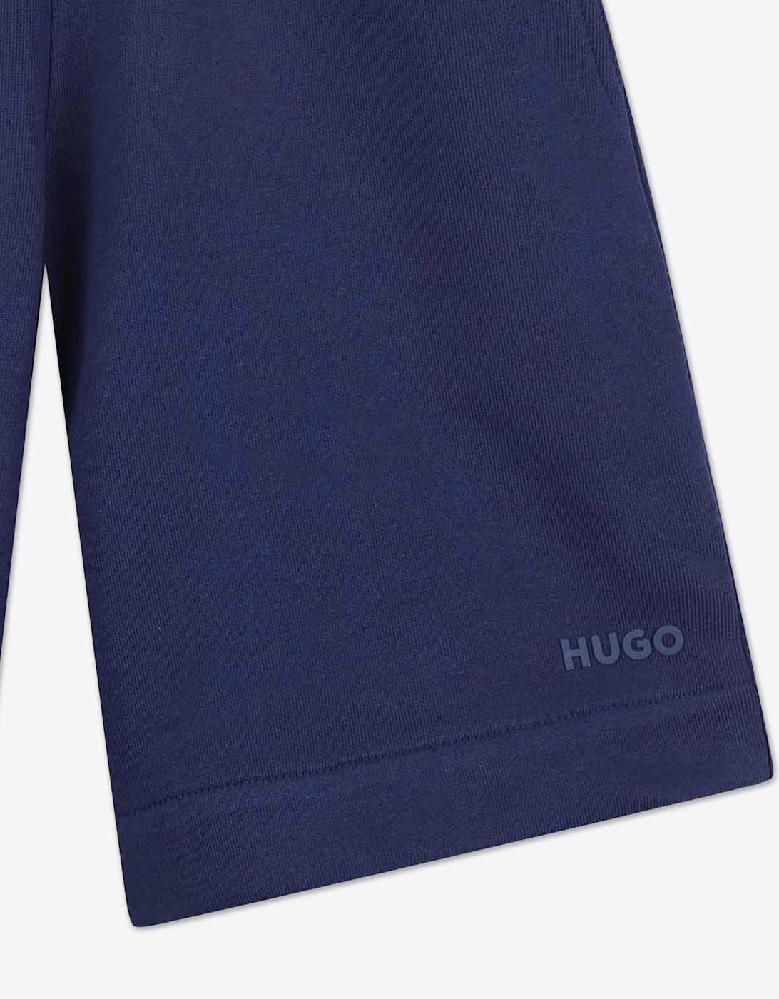 Boys Logo Print Bermuda Shorts in Navy