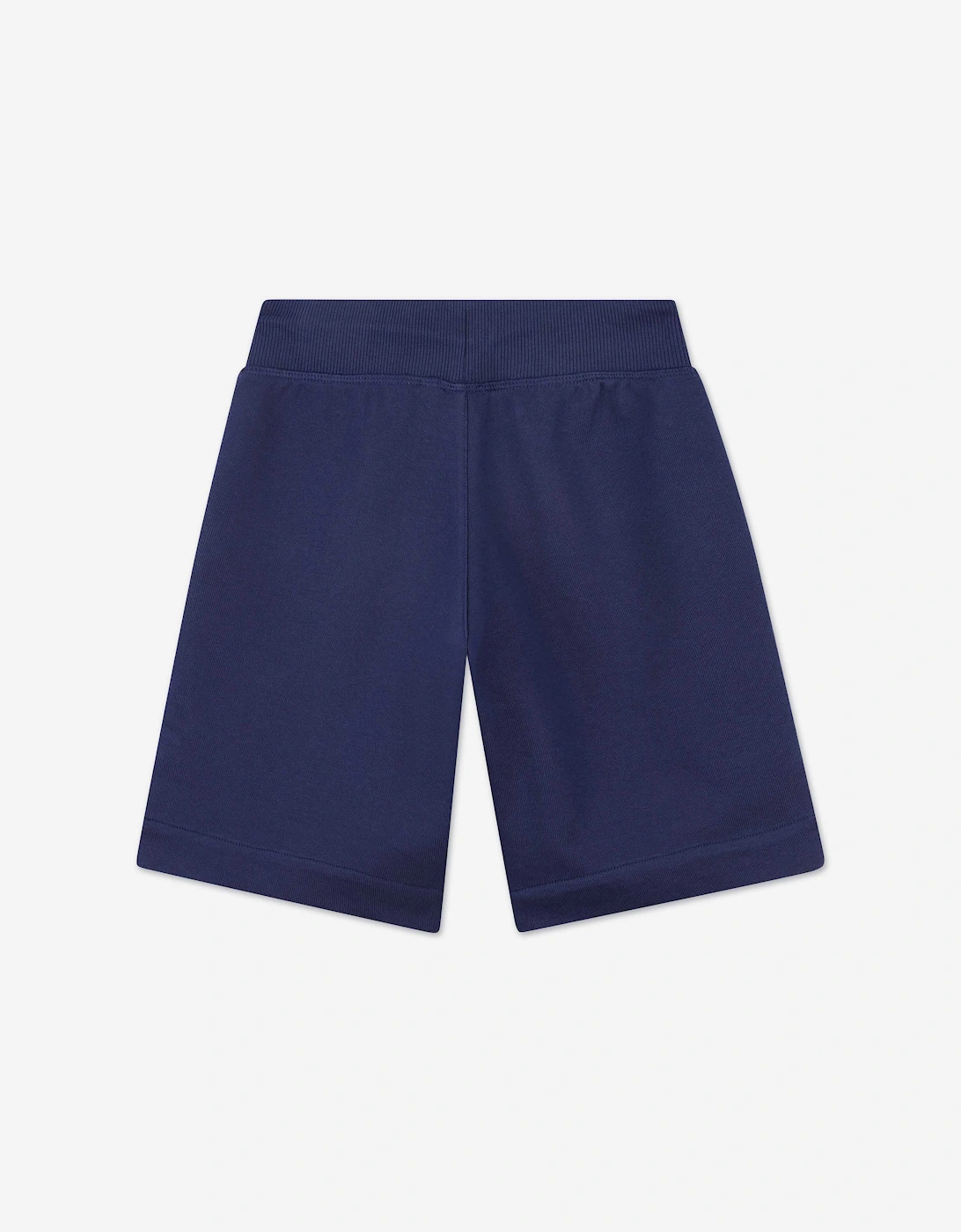 Boys Logo Print Bermuda Shorts in Navy