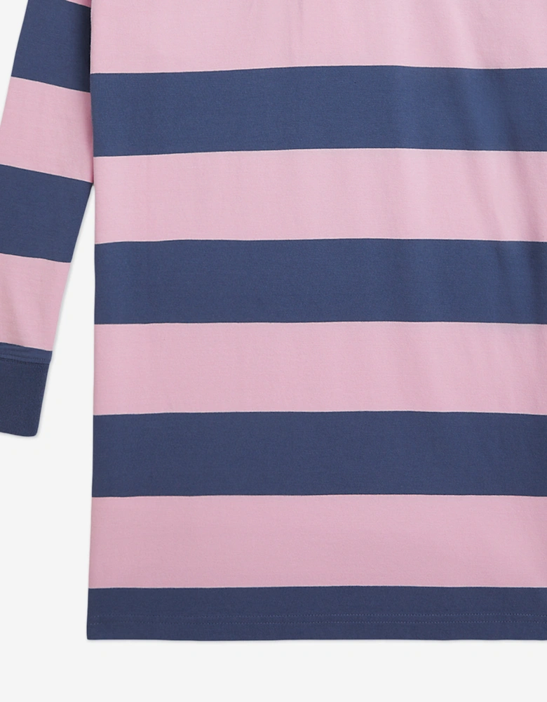 Girls Oversized Rugby Dress in Navy