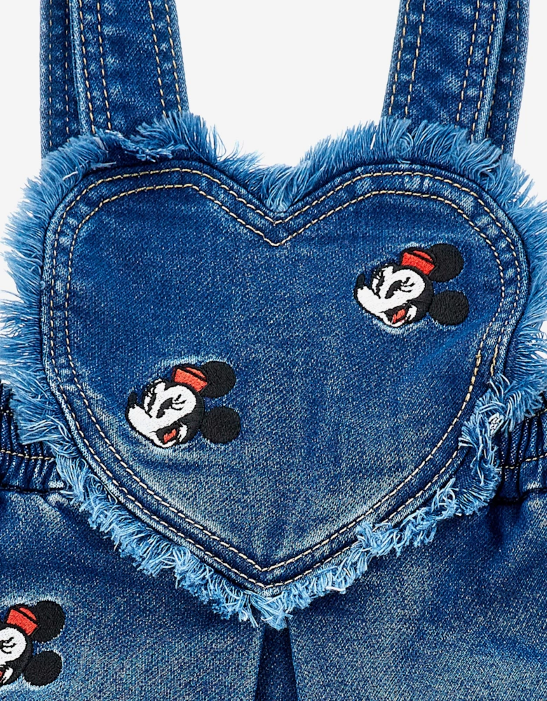 Girls Minnie Mouse Denim Dress in Blue