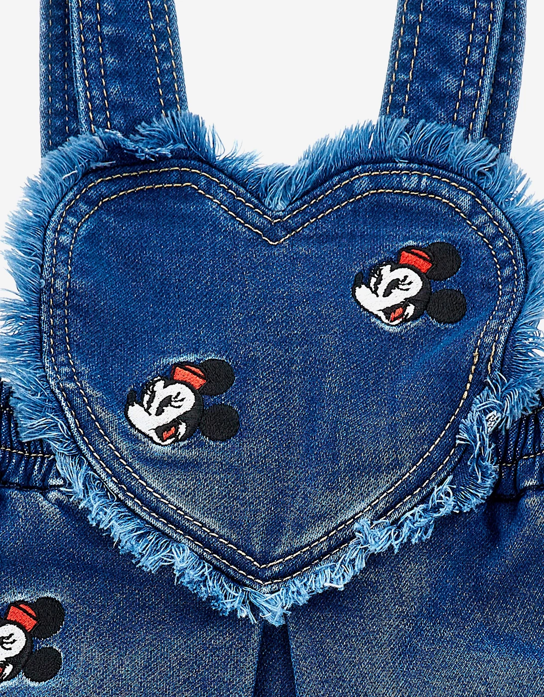 Girls Minnie Mouse Denim Dress in Blue