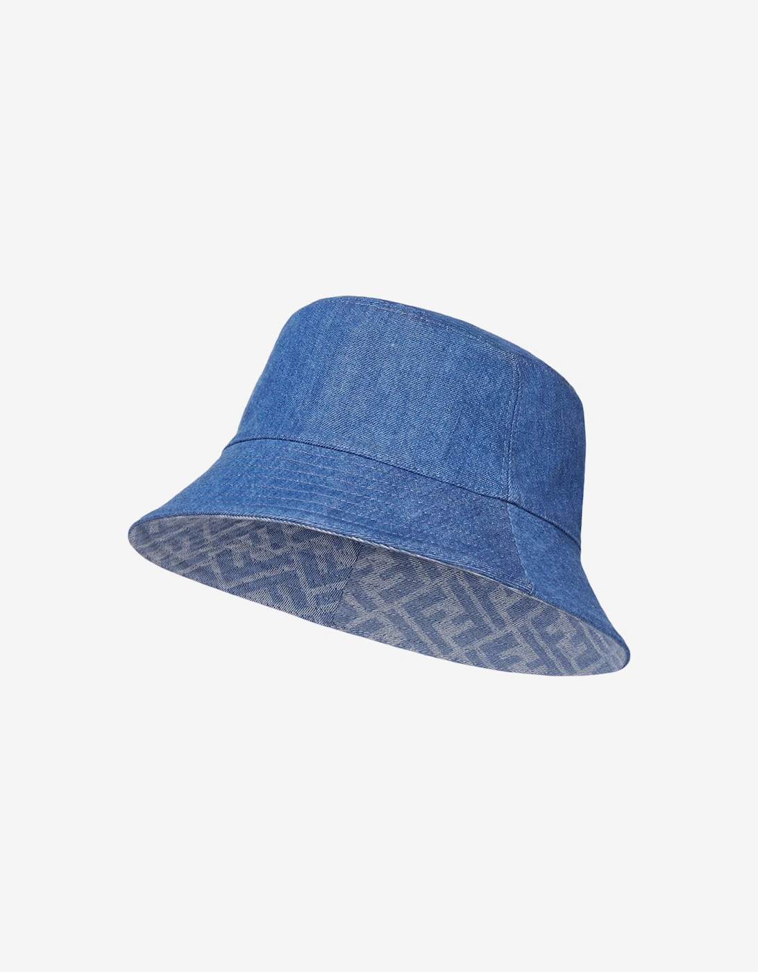 Kids Denim Logo Bucket Hat in Blue