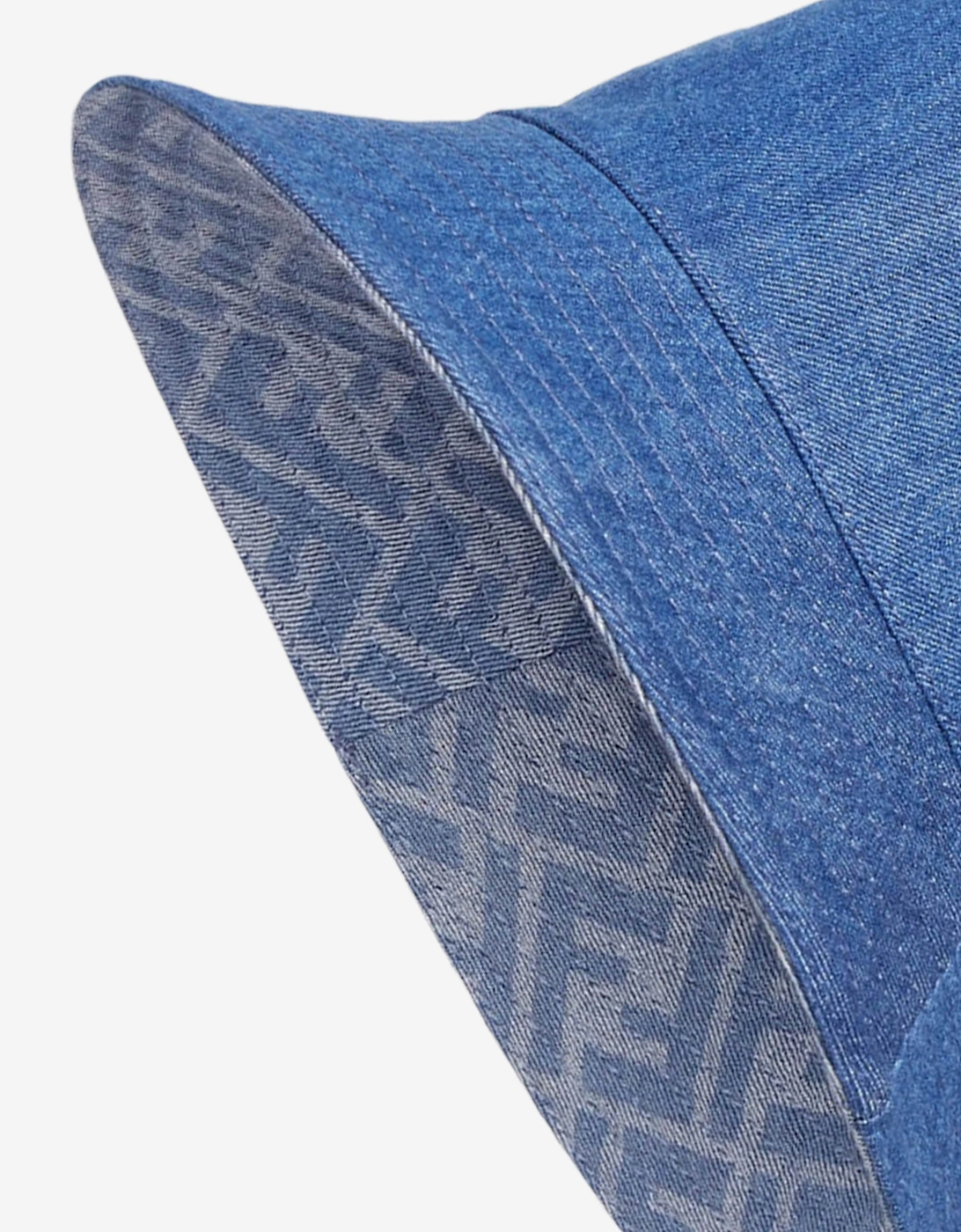 Kids Denim Logo Bucket Hat in Blue