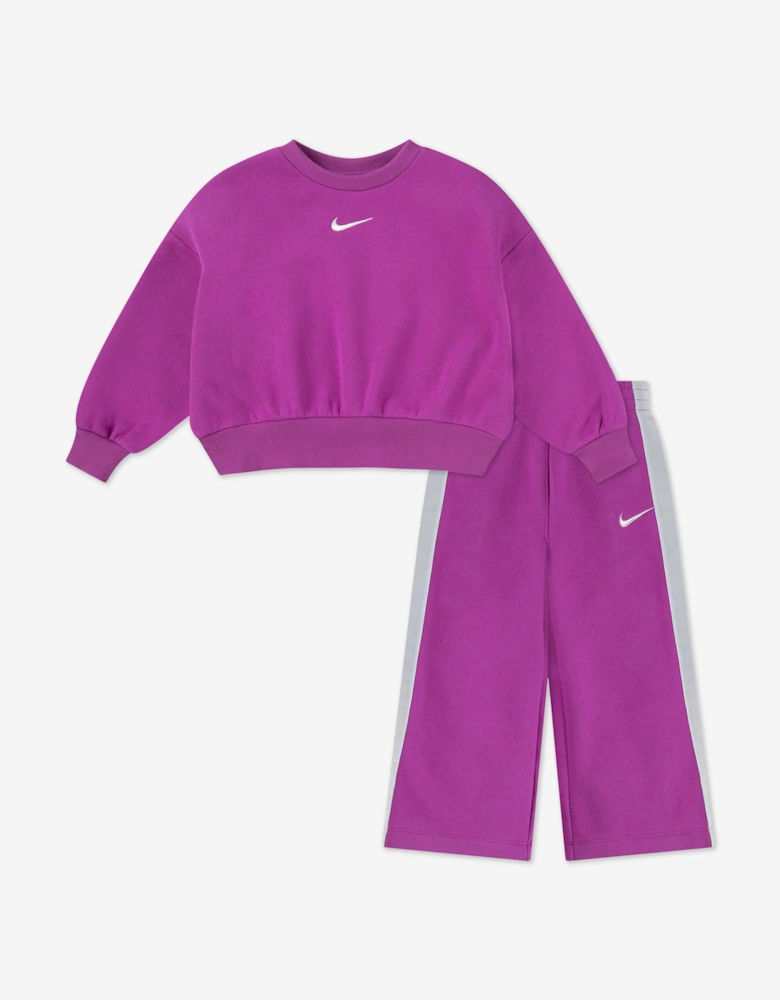 Girls Shine Logo Tracksuit in Purple