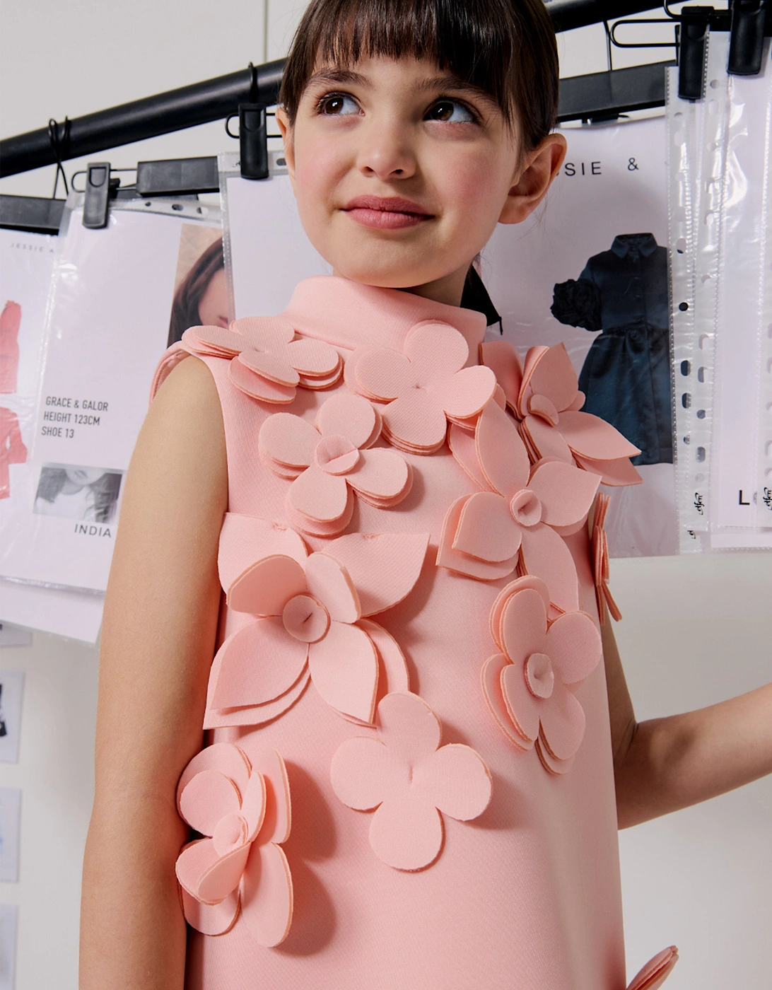 Girls Willow Sleeveless Dress in Pink