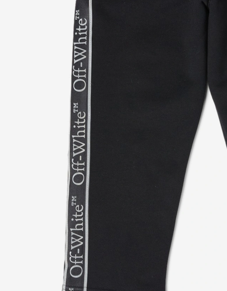 Boys Bookish Logo Band Joggers in Black