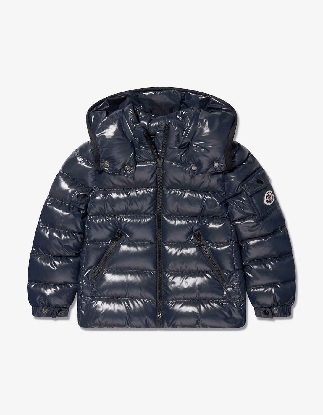 Enfant Girls Down Padded Bady Jacket in Navy, 5 of 4