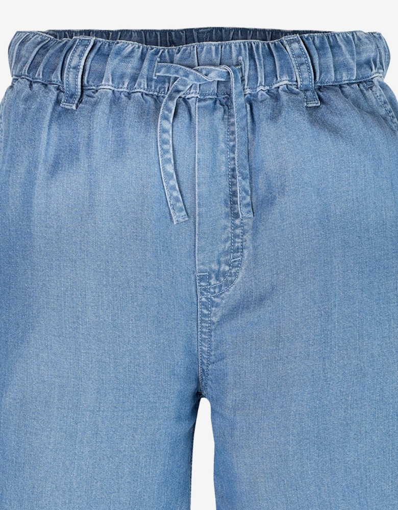 Girls Chambray Wide Leg Pants in Blue