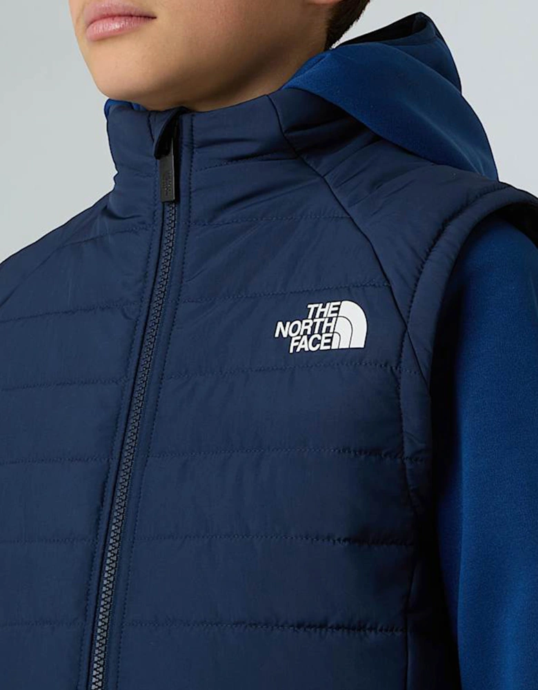 Boys Never Stop Synthetic Gilet in Navy