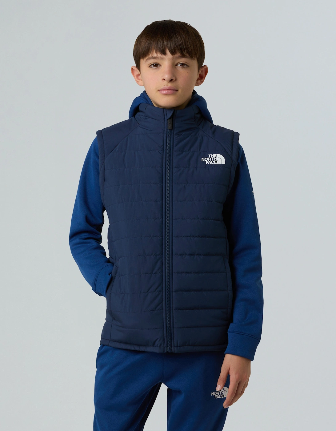 Boys Never Stop Synthetic Gilet in Navy
