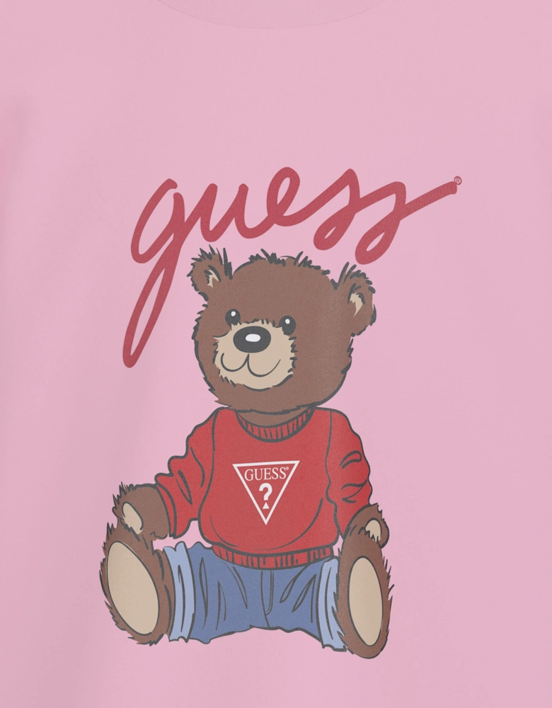 Girls Teddy Bear T-Shirt in Pink