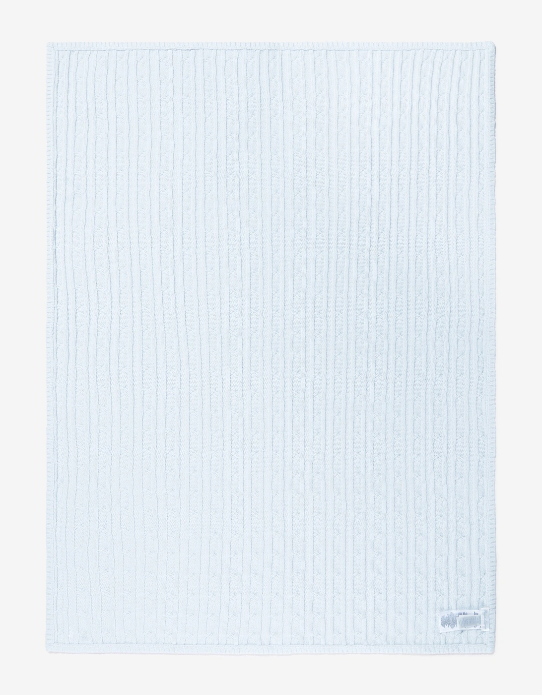 Baby Boys Cotton Cable Knit Blanket in Blue (101cm)