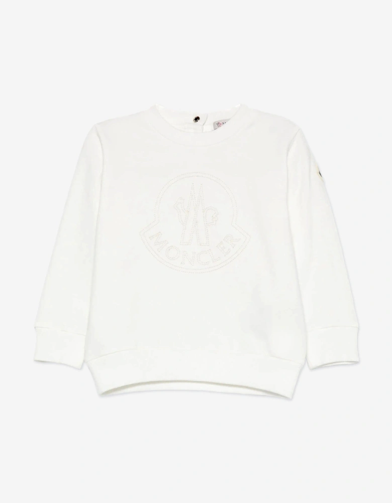 Baby Boys Logo Sweatshirt in Ivory