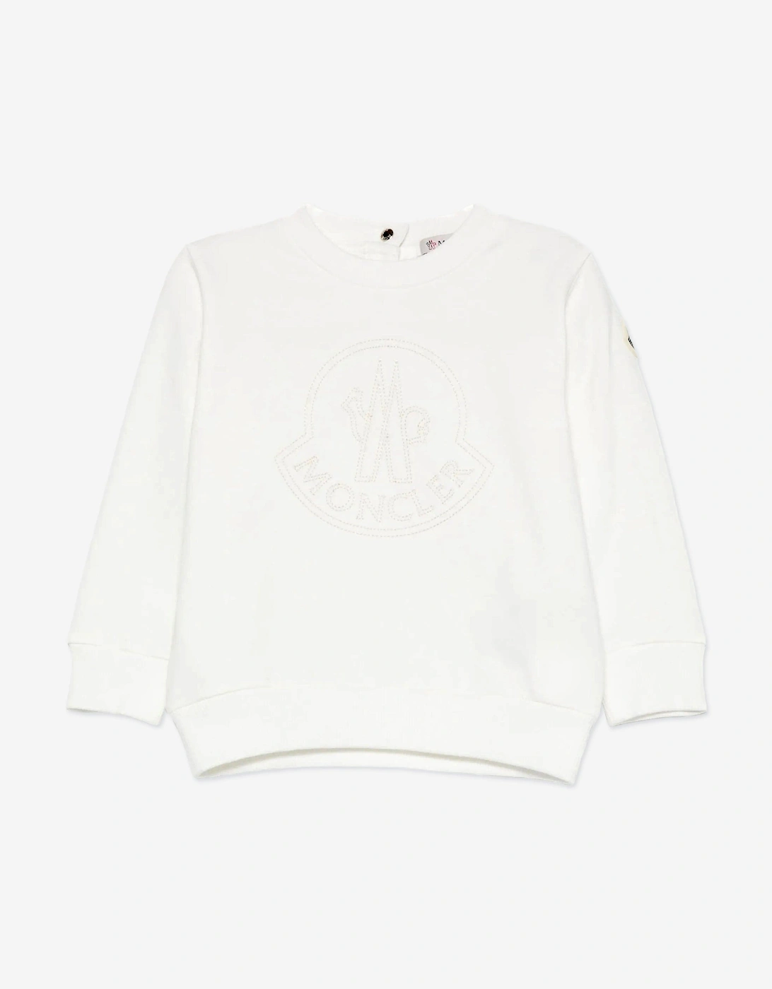 Baby Boys Logo Sweatshirt in Ivory, 5 of 4