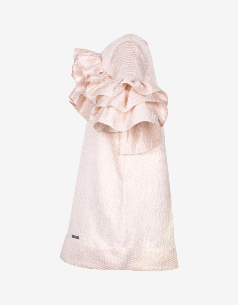 Girls Flutterby A-Line Ruffle Dress in Pink