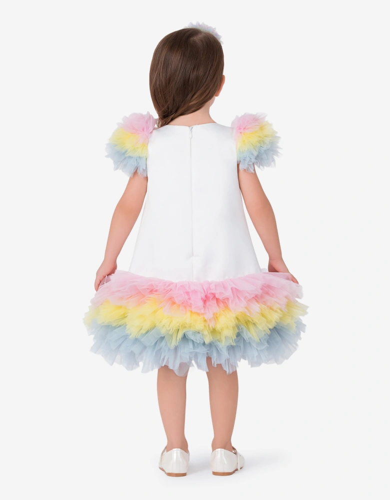 Baby Girls Unicorn Party Dress in White