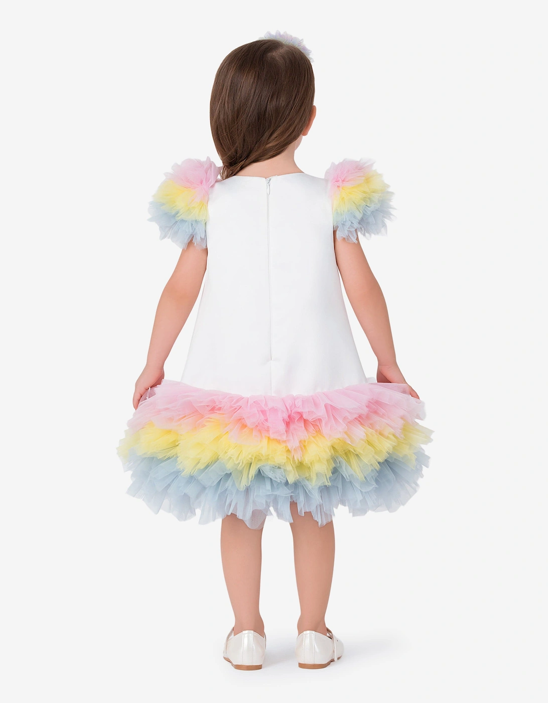 Baby Girls Unicorn Party Dress in White