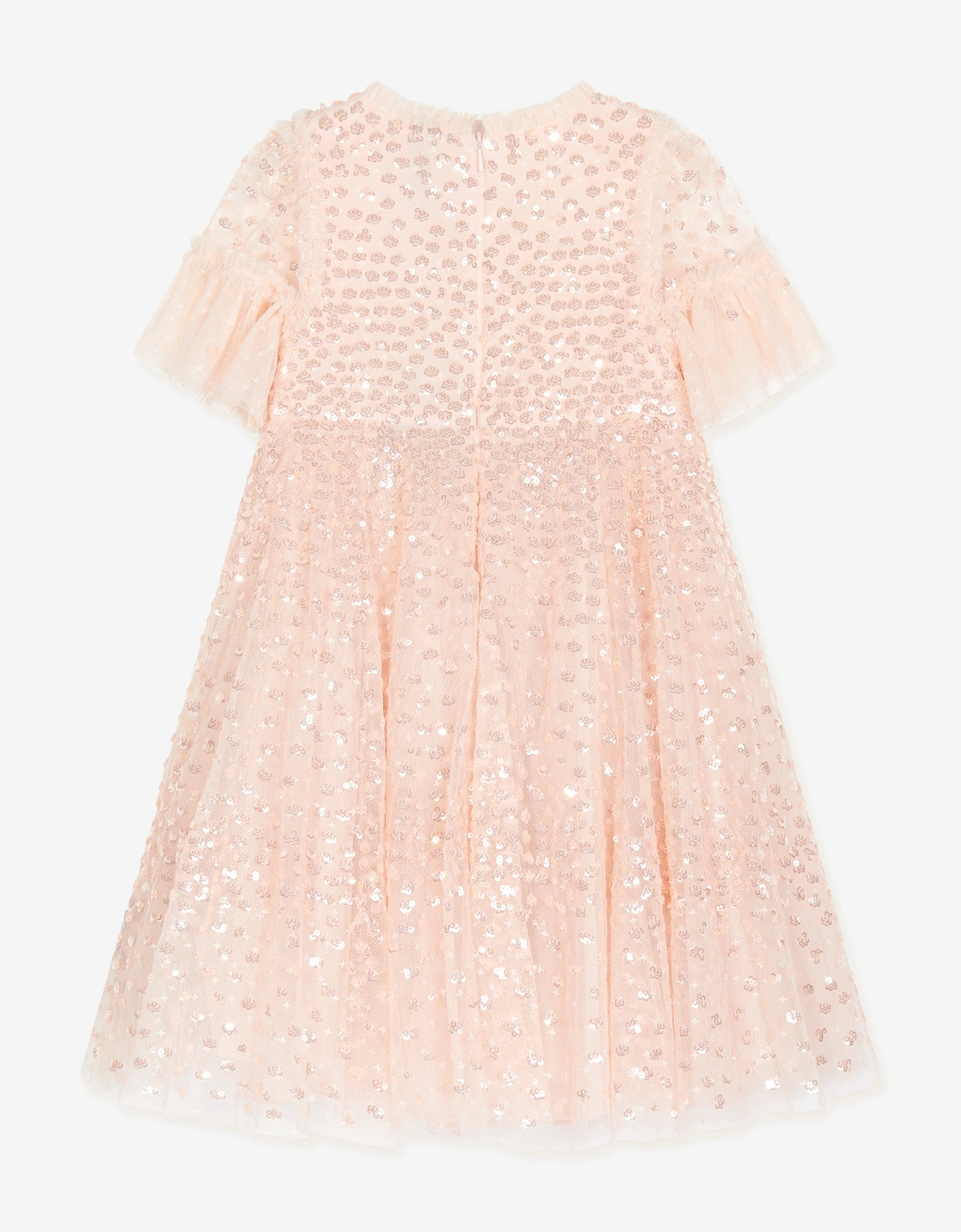 Girls Tulle Scatter Dot Dress in Pink