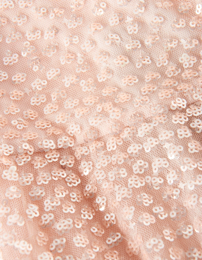 Girls Tulle Scatter Dot Dress in Pink