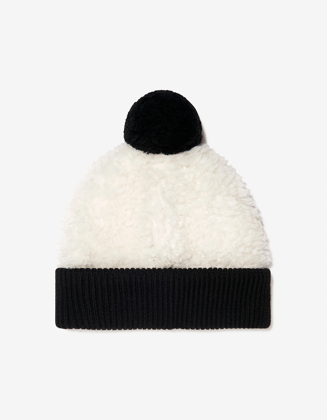 Enfant Girls Faux Fur Logo Bobble Hat