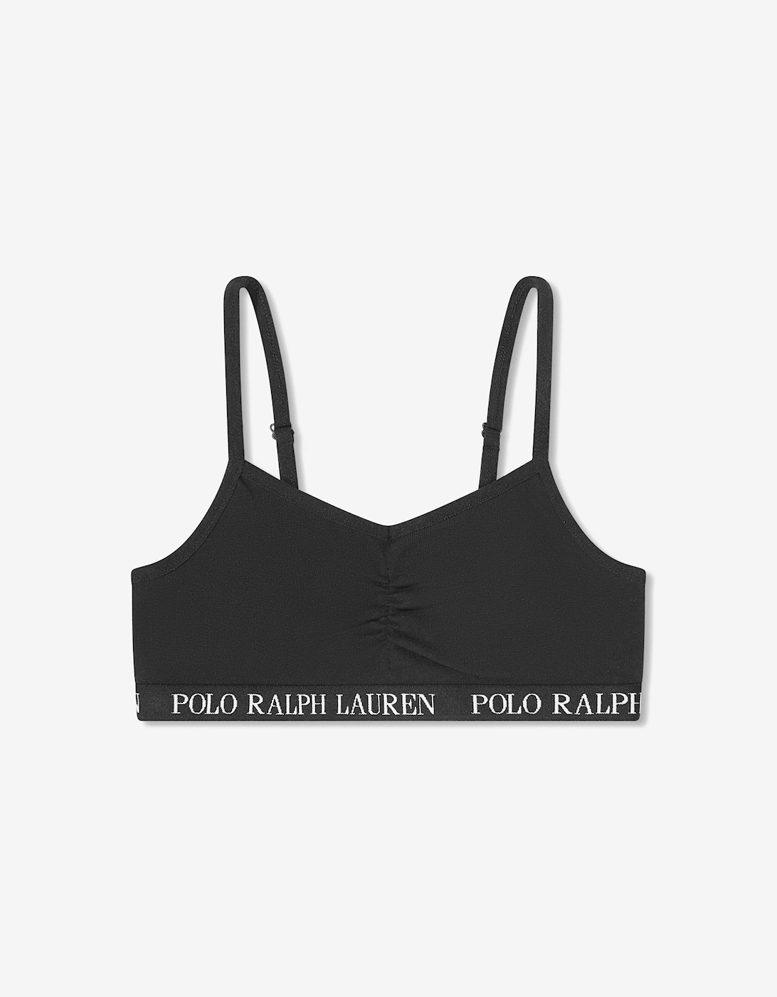 Girls Solid 2 Pack Bralettes Set in Black