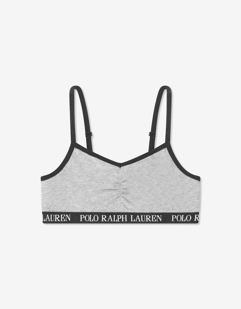 Girls Solid 2 Pack Bralettes Set in Black