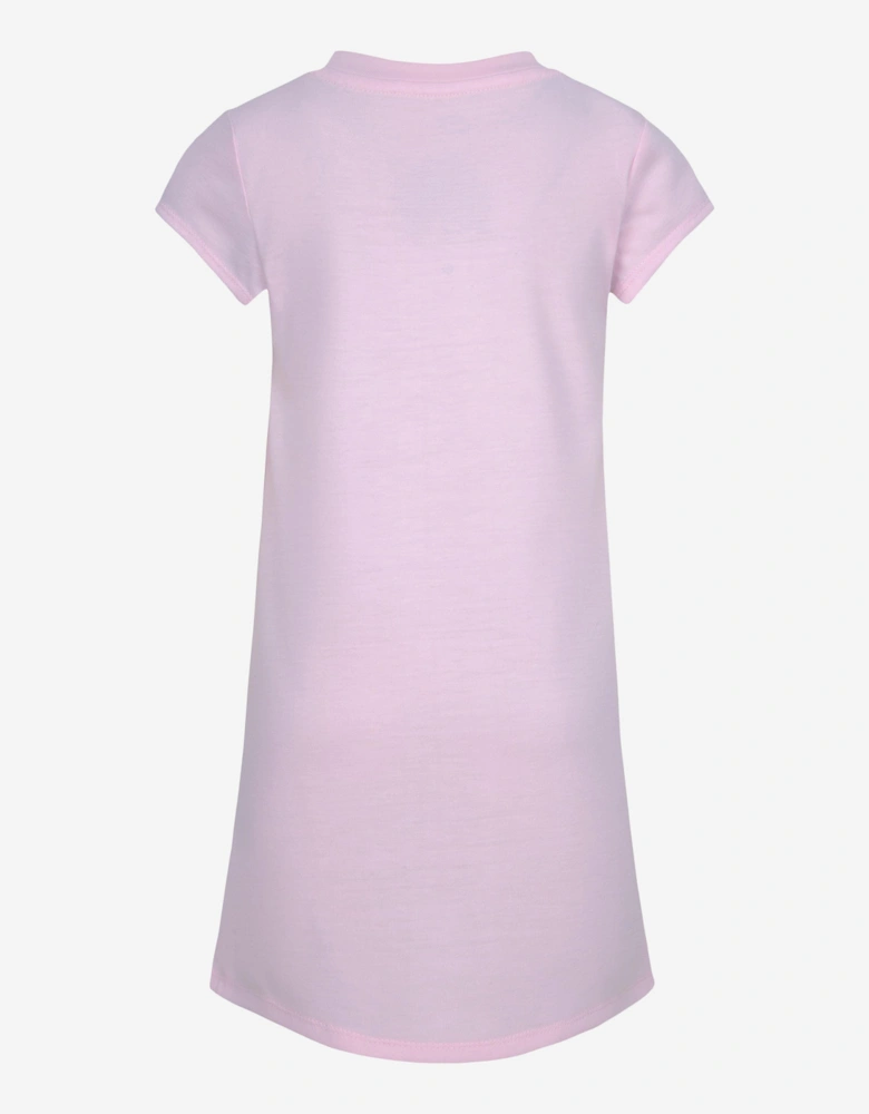 Girls Futura T-Shirt Dress in Pink