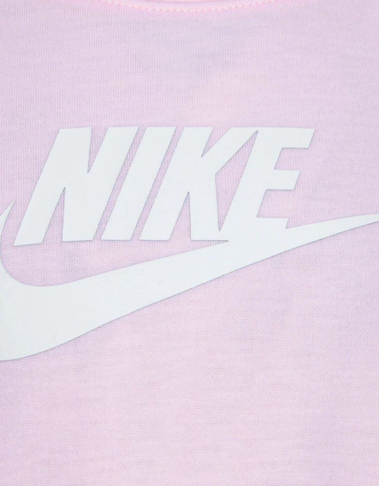 Girls Futura T-Shirt Dress in Pink