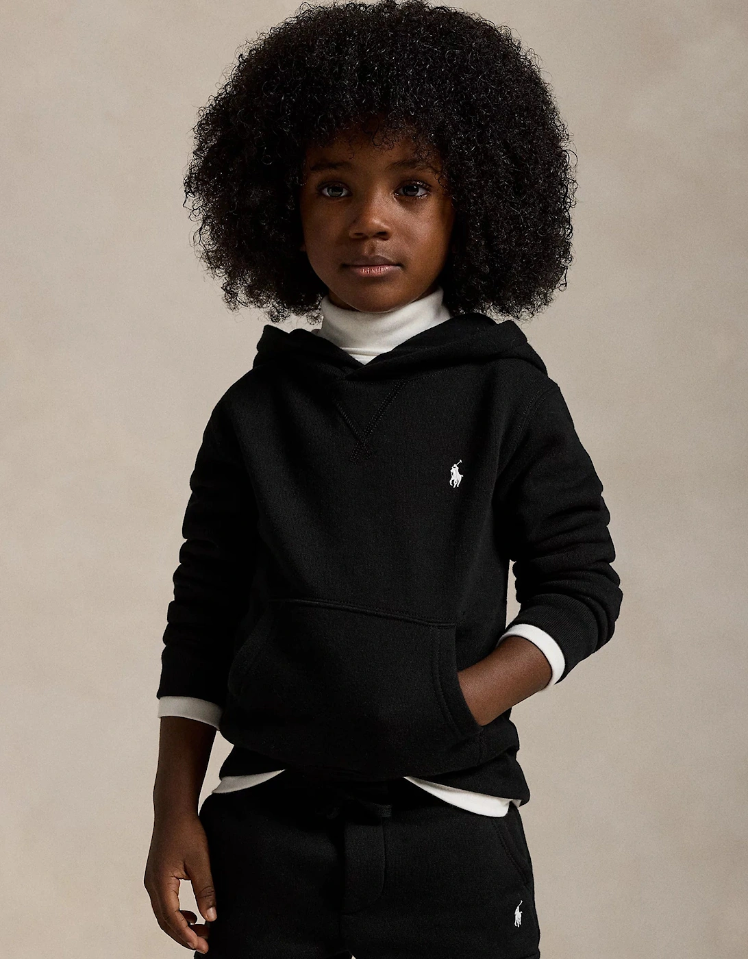 Boys Logo Hoodie in Black