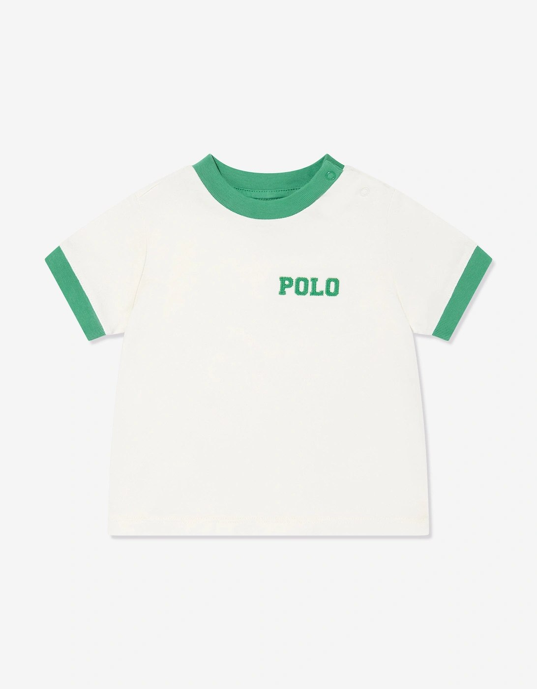 Baby Boys Polo T-Shirt in Ivory, 5 of 4