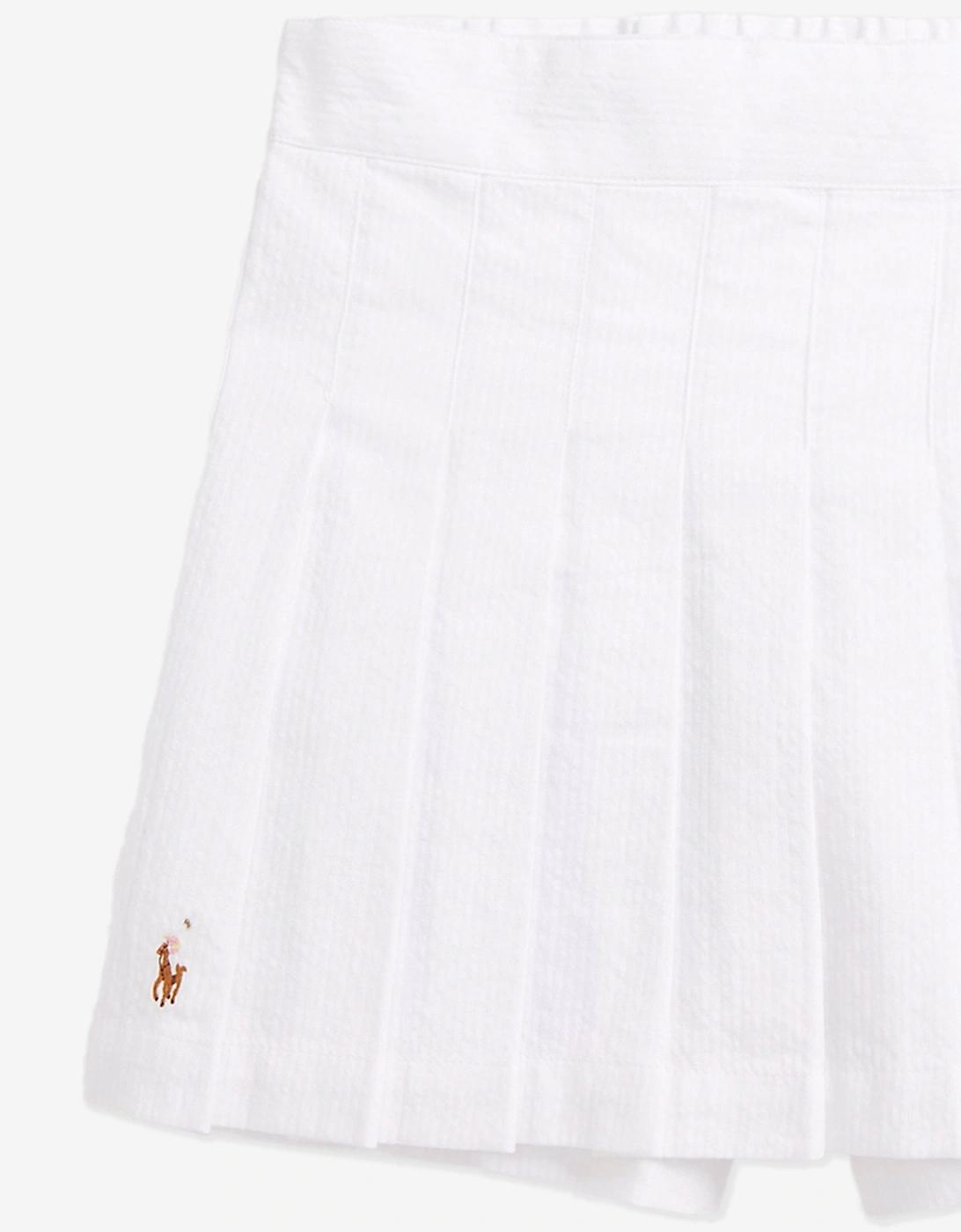 Girls Pleated Skort in White