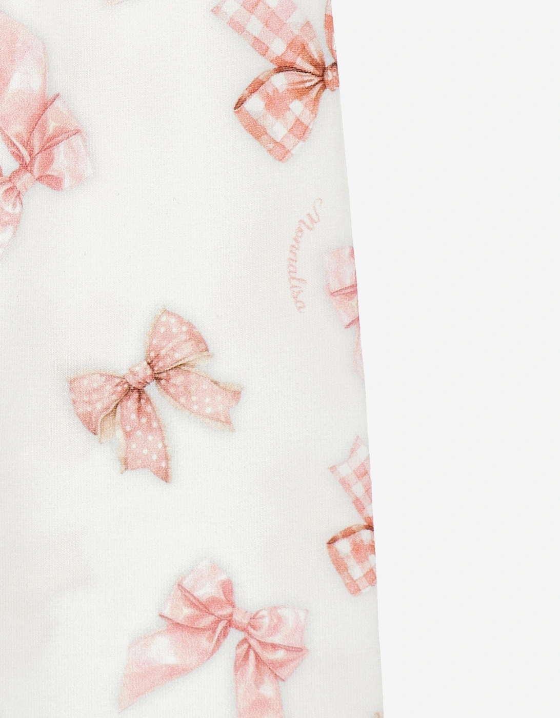 Baby Girls Bow Print Leggings in White