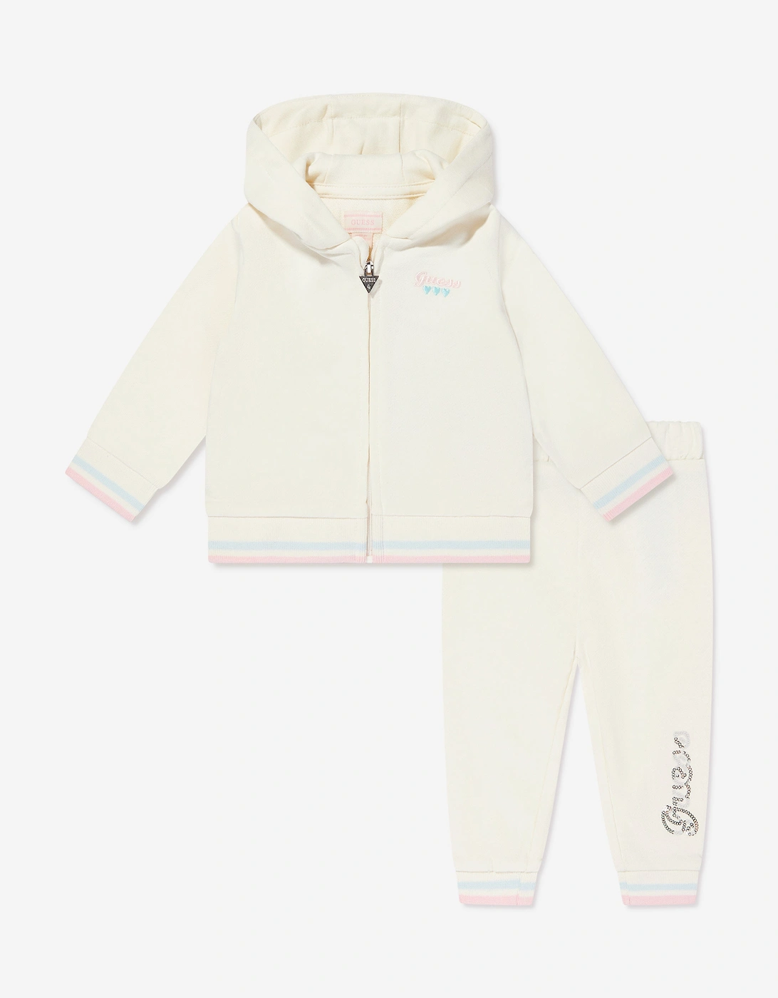 Girls Logo Tracksuit in Ivory, 5 of 4