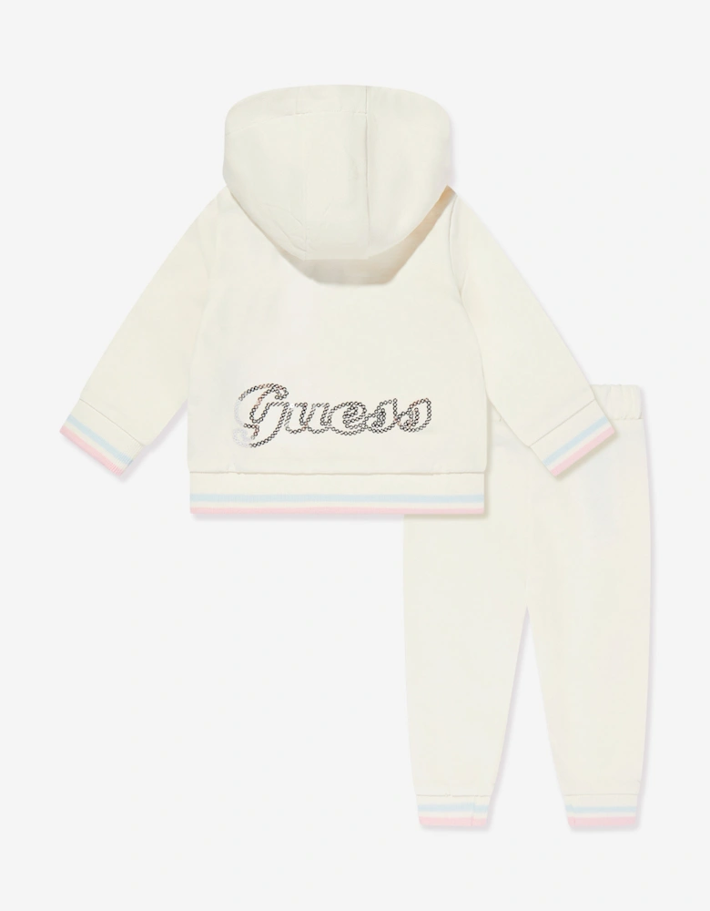 Girls Logo Tracksuit in Ivory