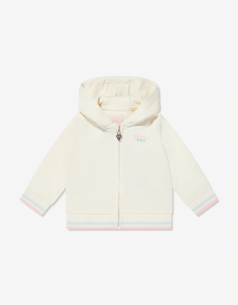 Girls Logo Tracksuit in Ivory