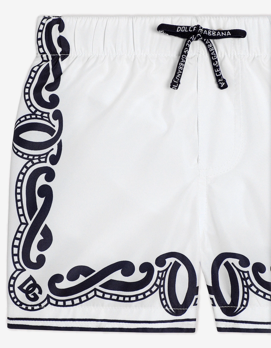 Baby Boys Bandana Print Swim Shorts in White