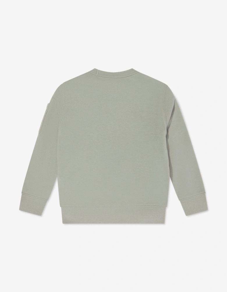 C.P. Company Boys Logo Sweatshirt in Green