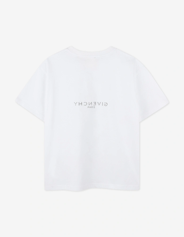 Boys Logo Print T-Shirt in White